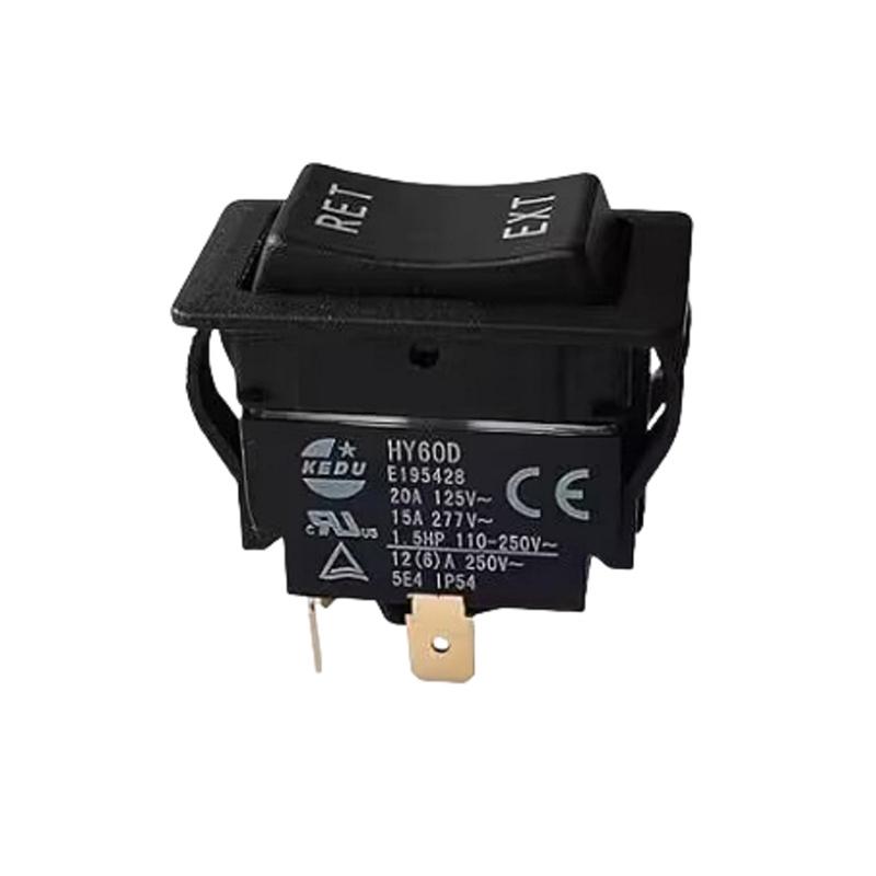 A25F-HY60D Rocker Switch 2Pcs For Motor Mechanical Equipment For Automatic Reset Bi-Directional Reversing RET-EXT Control