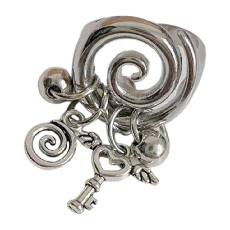 

Fashion Helical Rings Comfortable Wear Finger Rings Party Accessory Rings Hollow Rings Stainless Steel Texture for Daily 1