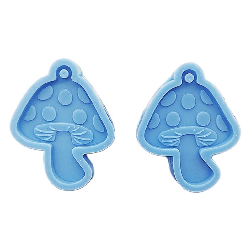 Unique Earring Molds Mushroom Earring Silicone Molds with Hole Resin Casting Molds for DIY Women Fashion Jewellery