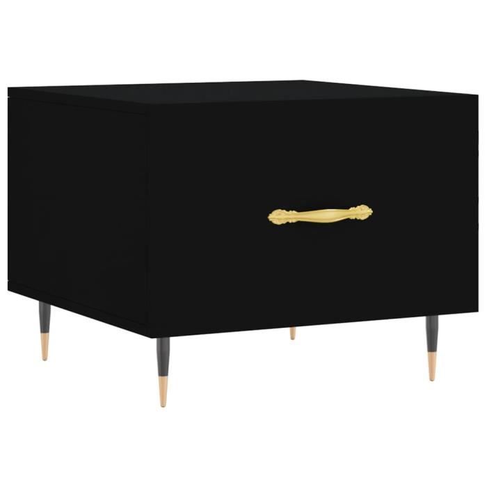 VidaXL Table basse Noir 50x50x40 cm Bois d'ingénierie 829350