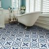 Portuguese Traditional Tile Floor Sticker Kitchen Bathroom Floor Decoration Self-Adhesive Thickened Matte Anti-Skid Sticker Waterproof