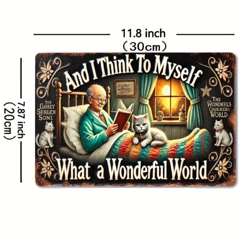 Metal Wall Art Decorative Sign Hanging Home Decor 20x30cm