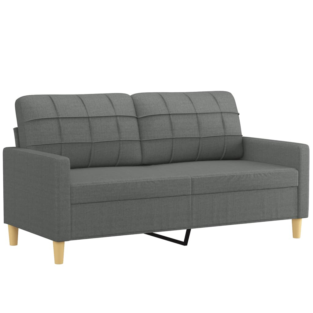 Vidaxl 3-Piece Lounge Set, Fabric Upholstered, Dark Grey