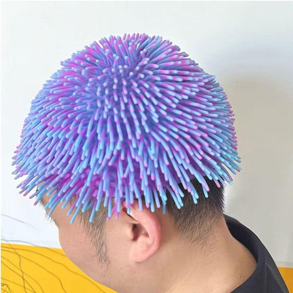Comfortable To Wear Spikey Wig Cap Portable Colorful Headgear Creative Funny Headwear Gag Gift