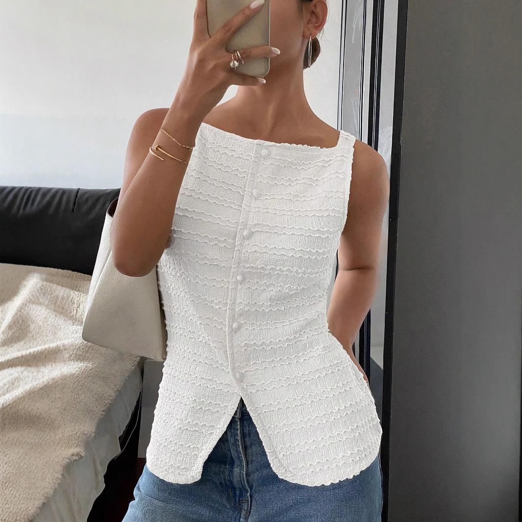 

Women s Sleeveless Shirt, Professional Elite Top, Office Outfit, Camisole S білий