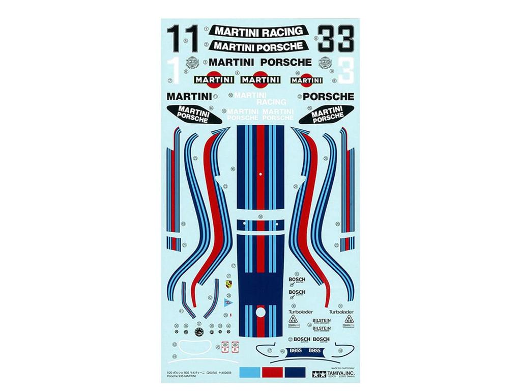 Tamiya Grand Prix Collection Series Porsche 935 Martini Plastic Model 20070 1/20 No.70