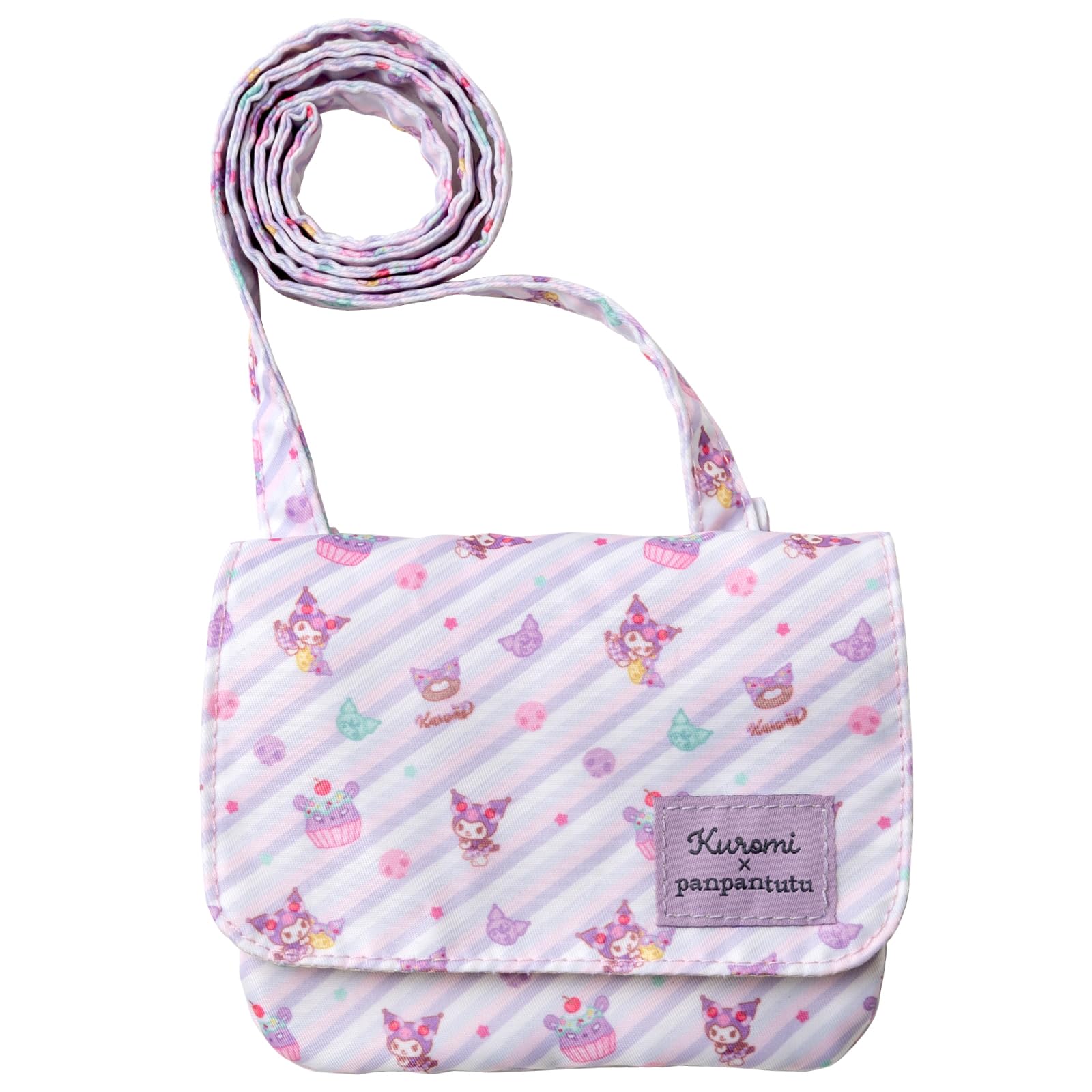 

Портативный карманный рюкзак Sanrio для девочки, накладной карман, карманный чехол, чехол с клипсой, чехол для салфеток, держатель для салфеток [panpantutu] (Кошелек) (Куроми)