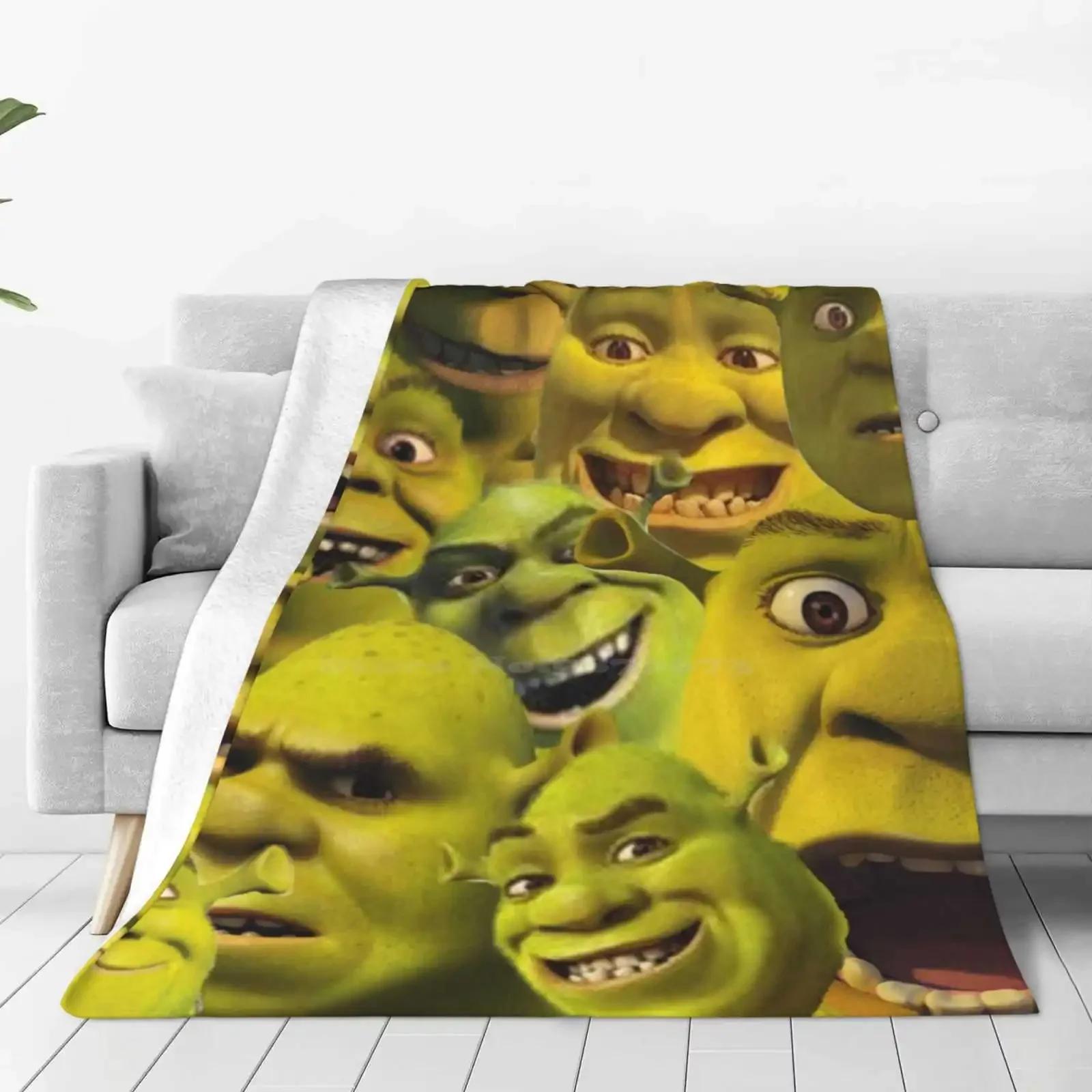 Shrek Collection Four Seasons Comfortable Warm Soft Throw Blanket Shrek Donkey Love Life Ogre Layers Onions Farquaad Ytp 75x90cm