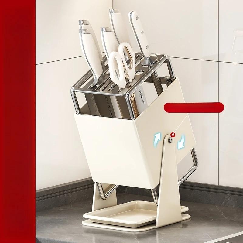 Stainless Steel Rotary Tool Holder Household Kitchen Countertop Shelf Tool Supplies Storage Holder Tool Holder Finishing Holder