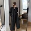 Spring Autumn Fashion Trench Coat For Women Double Breasted Long Black Windbreaker Suit Jackets