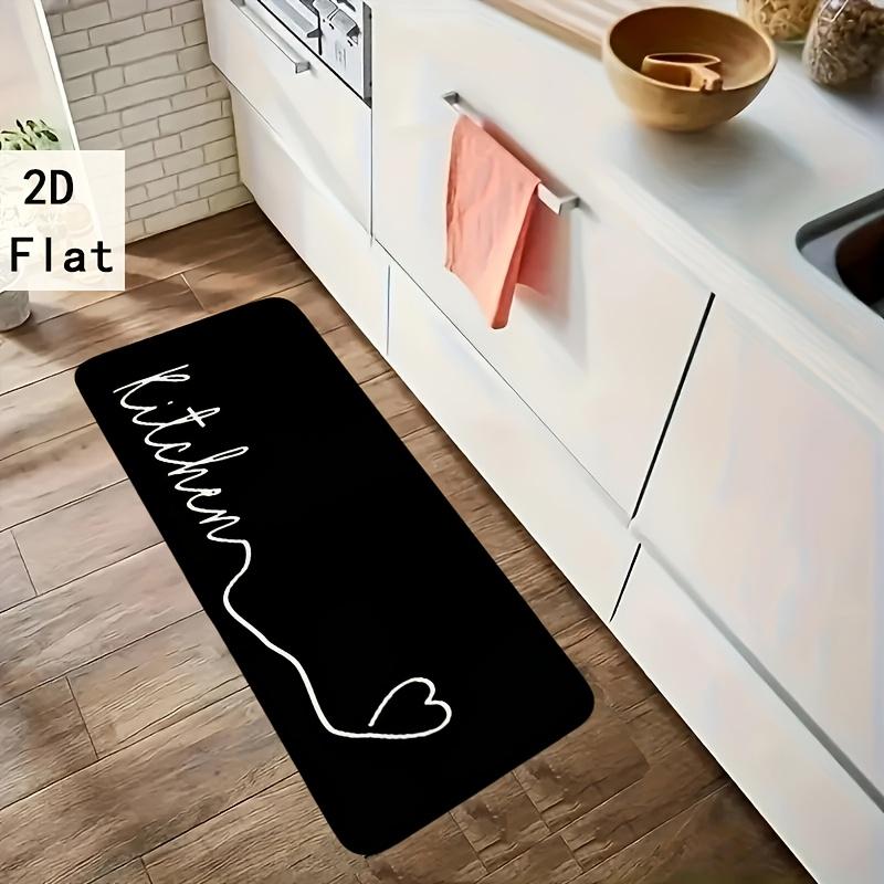 1pc Kitchen Floor Mat, Kitchen Pattern Printed Floor Mat Easy And Classic Style Suitable for Kitchen, Living Room, Porch, Bal