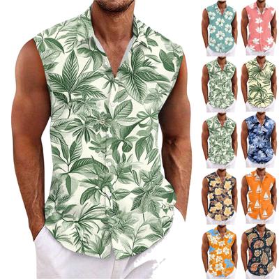 Men's Hawaiian Lapel Button-down Shirt T-shirt Top