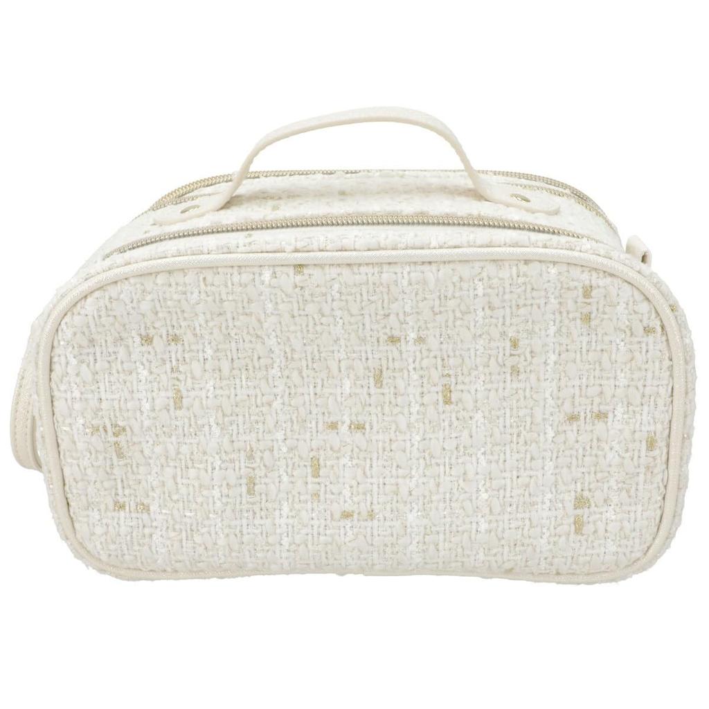 Nitori Double Zipper Cosmetic TW 2117100010841 Bag, White, NG09,