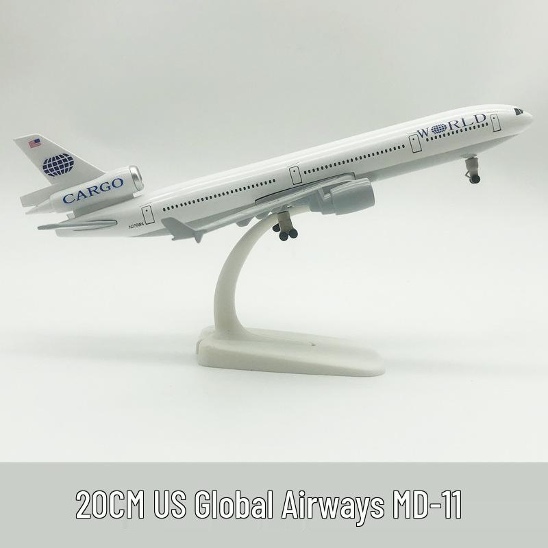 Модель пассажирского самолета MD-11 из сплава, 20 см, с шасси - Запросы приветствуются