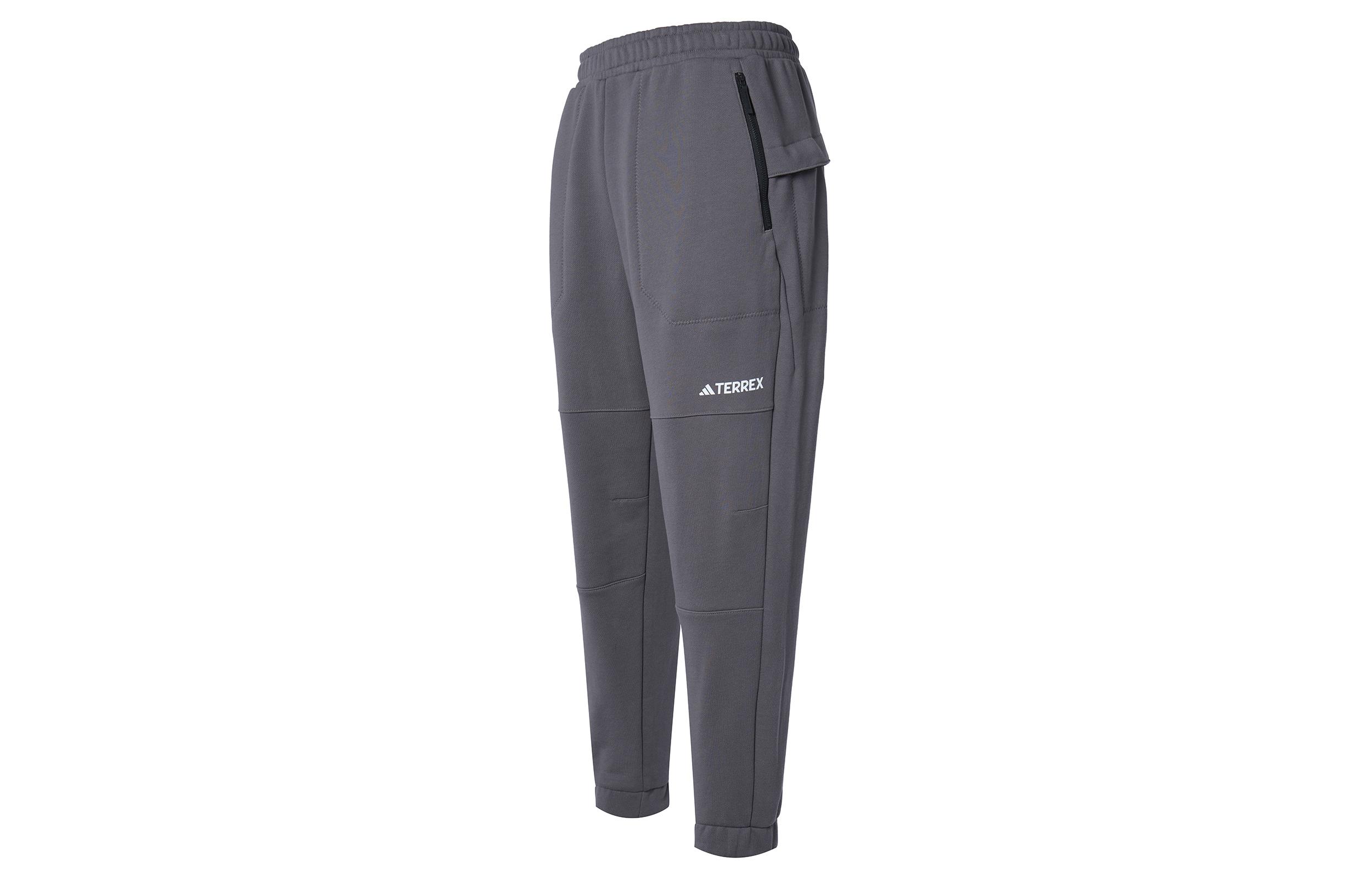 Adidas French Terry Sweat Trousers Knitted Sweatpants Men s Charcoal Gray IW3910 S