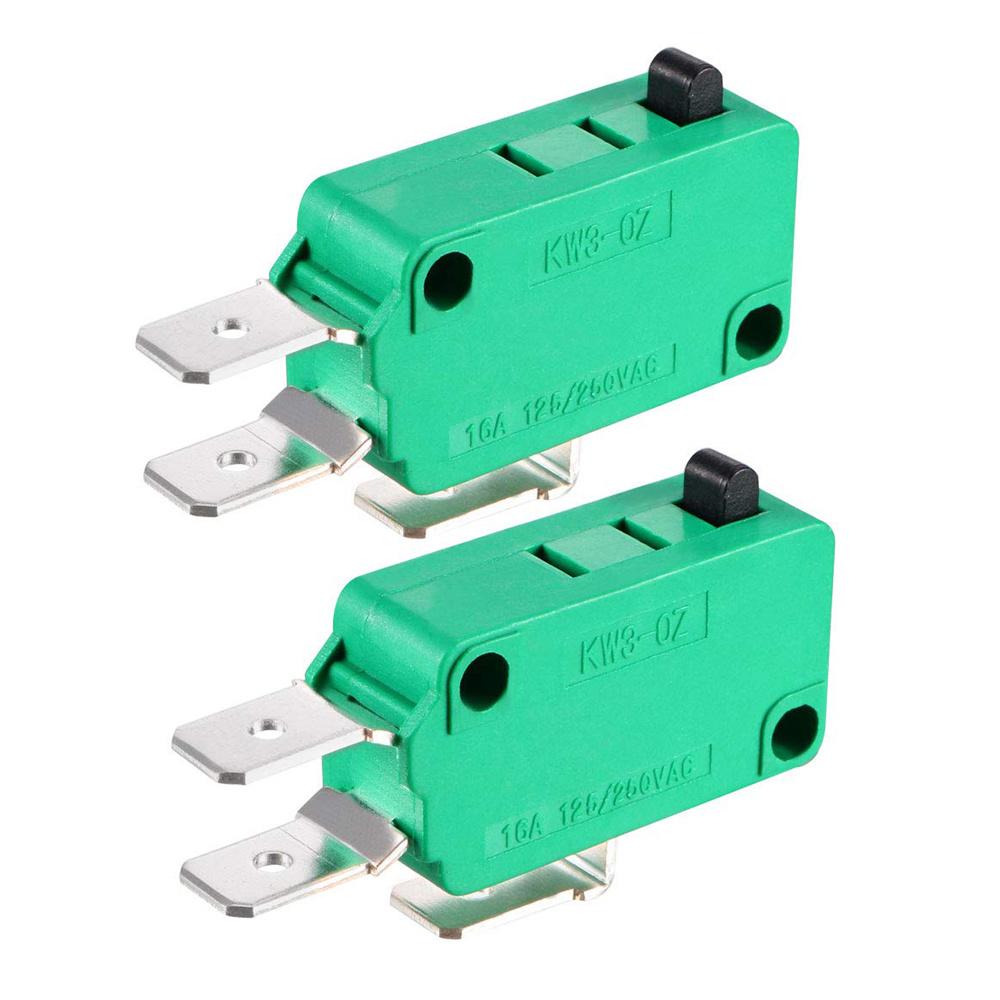 

2Pcs KW3-OZ, KW3-0Z 16A 125/250VAC Push Button Action Type Micro Limit Switches
