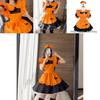 Magic Girl Role Play Dress With Pumpkin Theme For Halloween Party