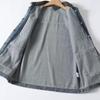 Korean Retro Color Block Lapel Pocket Denim Jacket - Women's Long Sleeve Autumn Style