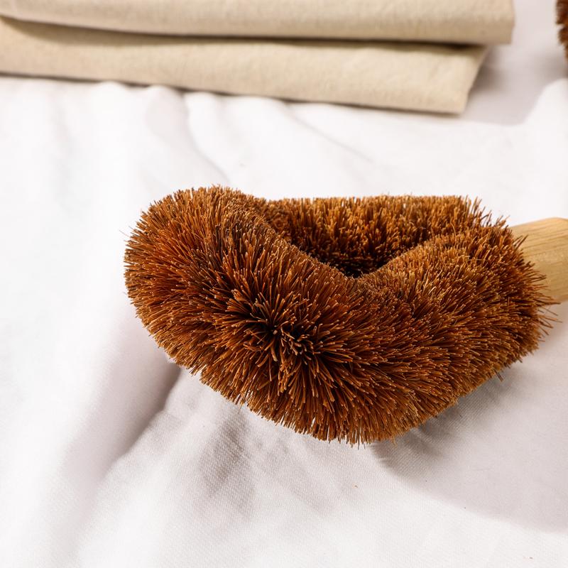 Multi-purpose Kitchen Cleaning Brush Natural Coconut Fiber Dish Pot Cleaning Brush Bamboo Wooden Handle Bottle Wash Scrub Brush