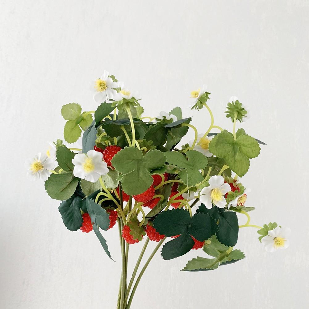 Artificial Strawberry Flowers Home Decor Flowers Strawberry Floral Arrangements