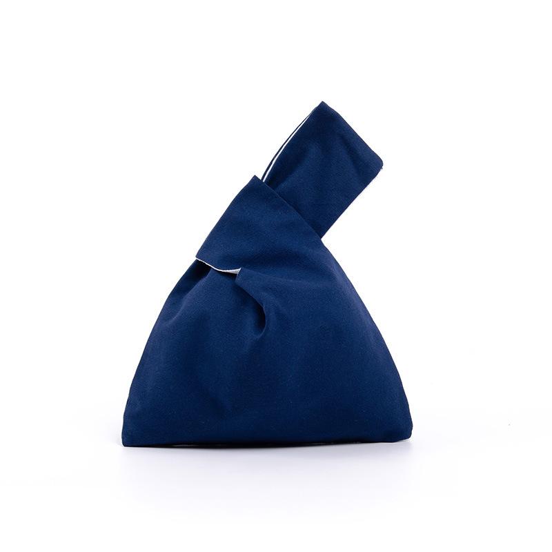 Cotton Women's Handbags Knot Wrist Shopping Bag Eco friendly Reusable Grocery Pouch Lightweight Tote Handbags Coin Purse Bag