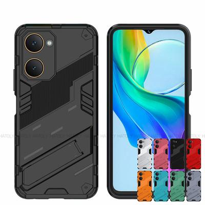 For Vivo Y03t Case For Vivo Y03t Cover Bumper Shockproof TPU Armor PC Silicone Stand Protective Phone Back Cover For Vivo Y03t