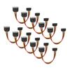 10 Pack SATA Cables 15 Pin 90 Degree Male To Female Power Extension Adapter for HDD SDD Optical