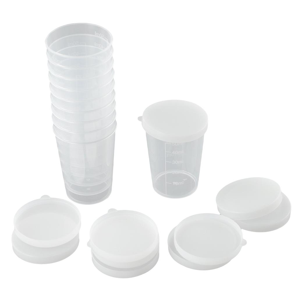 100ML Measuring Cup 10pcs 30ML 50ML Transparent With Graduated