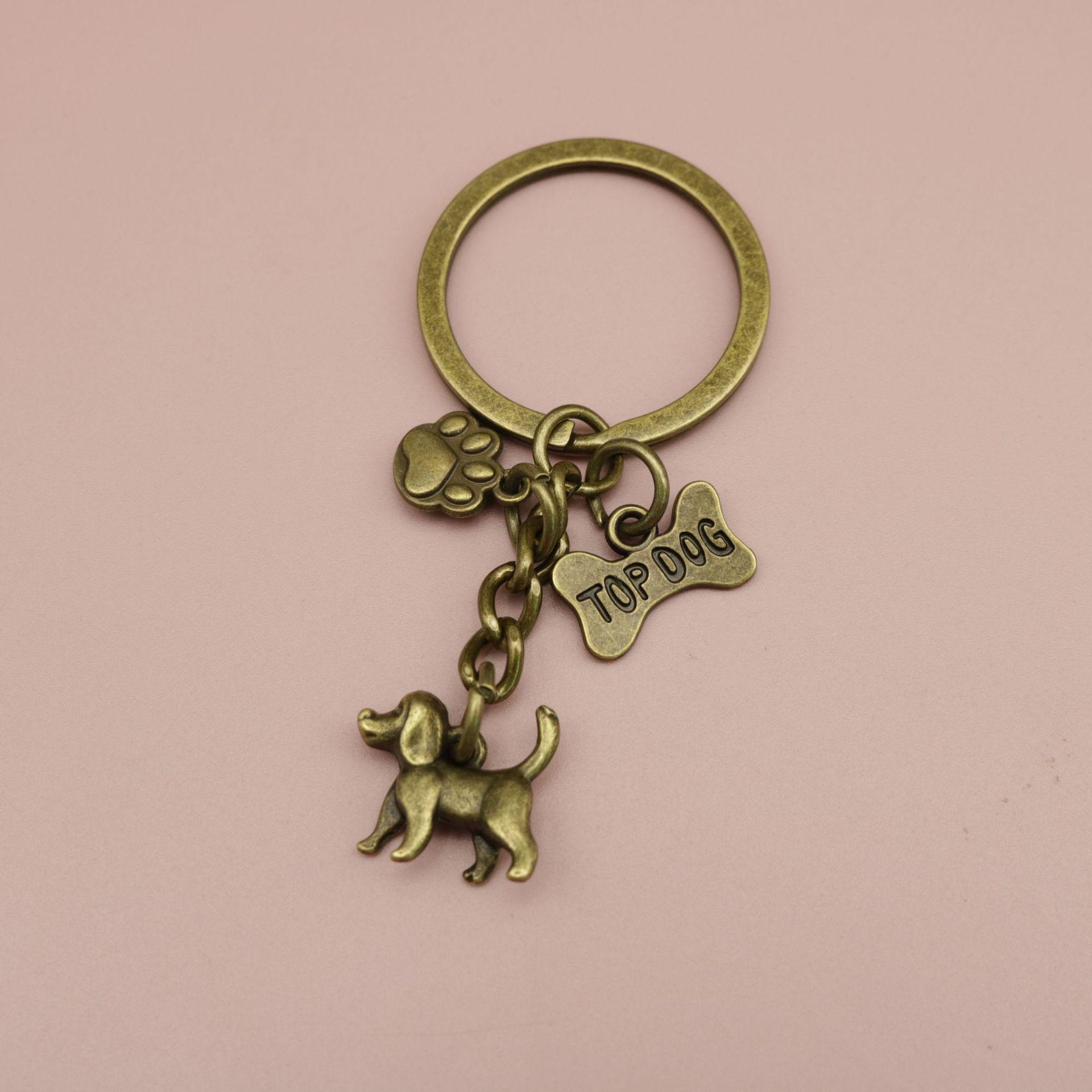 Dog Tag Bone & Paw Print Keychain Pendant - Hot Selling