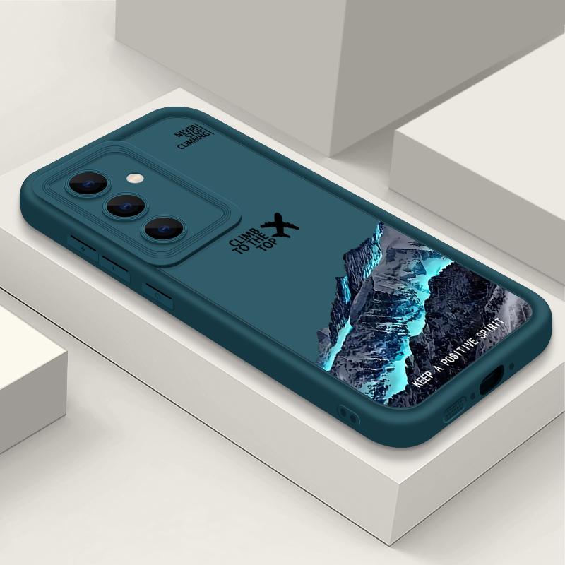 Plane Mountain Pattern TPU Matte Phone Case Shell For Samsung S25 S24 FE S23 Ultra A56 A36 A16 A15 A55 A35 A26 Soft Silicone Shockproof Bumper Cover