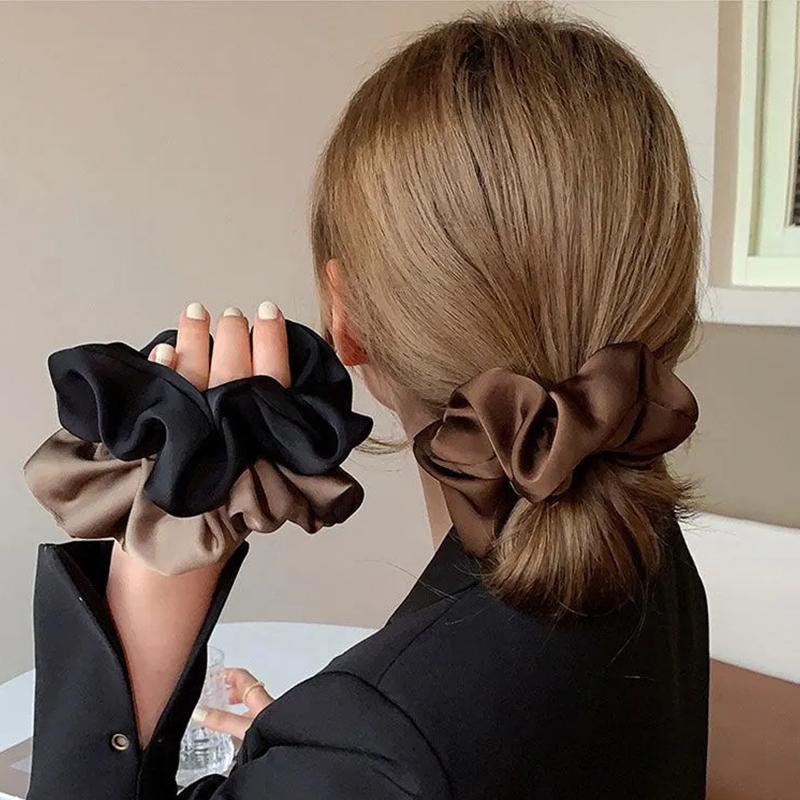 Ladies Girls Elastics Hair Band Ponytail Hold Hair Accessories 1pcs Women Silk Satin Scrunchies Korean Hair Bundles