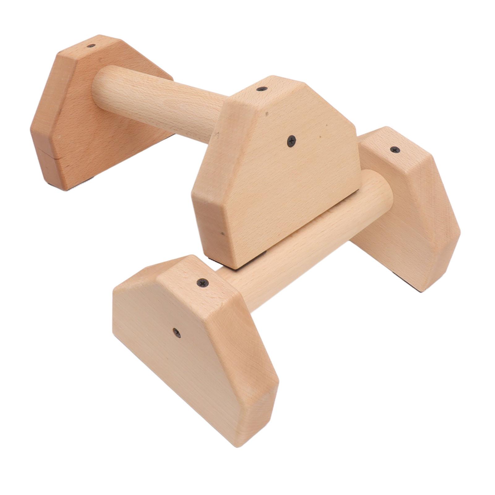 2 ks Dřevěné Push Up Rukojeti Protiskluzové Pushup Tyče Stojka Paraletní Tyče pro Vnitřní Venkovní 30 cm 11,8 palce 30cm / 11.8in beige