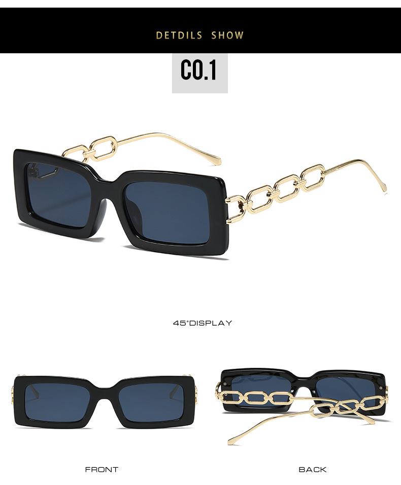 2024 Women's UV400 Square Chain Sunglasses - Versatile & Stylish