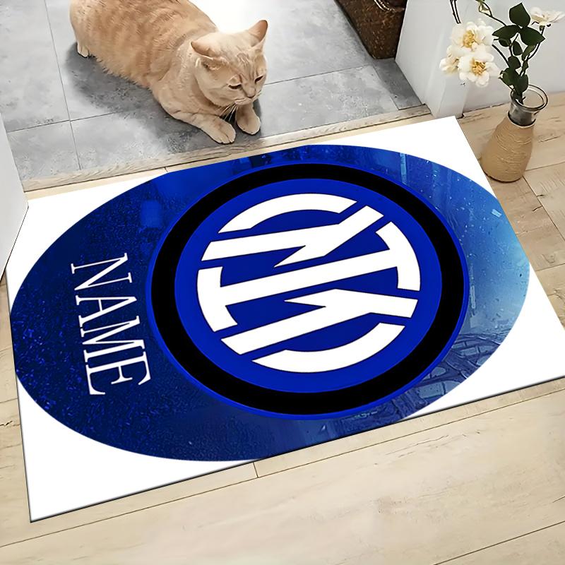Custom Name Nautical Crest Emblem Carpet Rug Customizable Soft Washable Anti-Slip Home Living Room Sofa Mats Personalized Rug. 0909200
