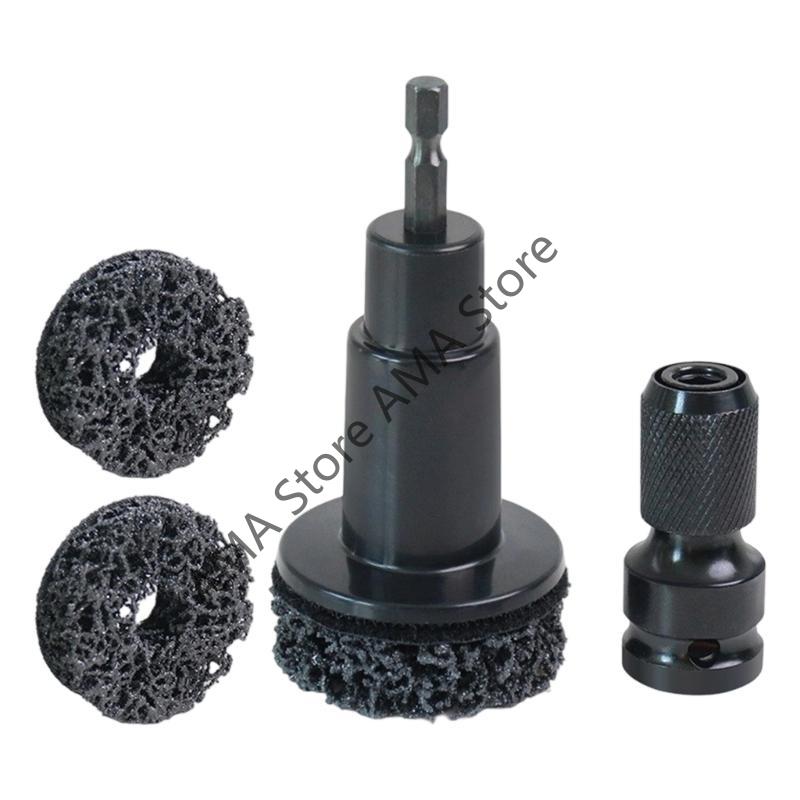 Car Wheel Hub Grinder Rust Grinding Removal Tool Auto Wheel Hub Brush Brake Grinding Cleaner Kit Rust Remover Polishing Tool