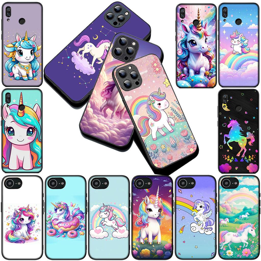 Phone Cover for Samsung Galaxy S22 S21 S20 FE Ultra Plus A07 A17 A15 A16 A25 A57 A37 Casing Soft Case Unicorn Horse Wallpaper