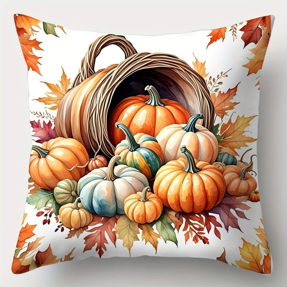 

Домашний Декор Осенние Тыквы и Декор Урожая Наволочки с Рисунком Чехол для Подушки Подходит для Дивана Спальни Автомобиля Наволочка 40x40cm