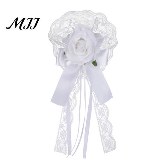 Cosplay Party Headwear Rose Bow Hair Clip, Lace Pearl Hairpin, Lolita Gothic Bowknot Romantic Bridal Accessories Hairpin for Women Bride Wedding