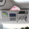 Augeny Car Sun Visor Organizer, Leather Personal Belonging Storage Pouch With Zipper, Car Visor Storage Pouch Sunglasses Holder, Auto Interior