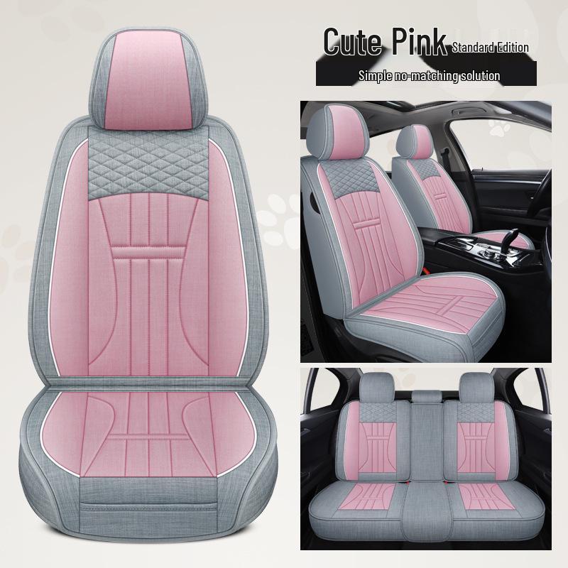 

Универсальная льняная подушка на сиденье автомобиля для Corolla, Civic, Sylphy и других - Четыре сезона Regular