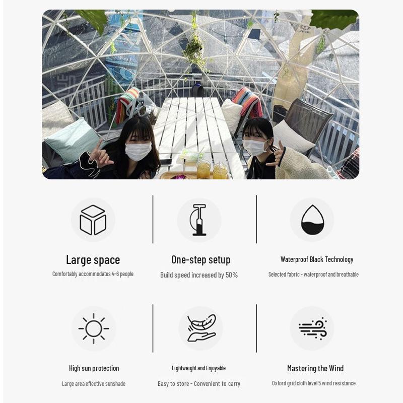 European Spherical Stargazing Tent: Transparent Bubble House for Outdoor Glamping & Camping
