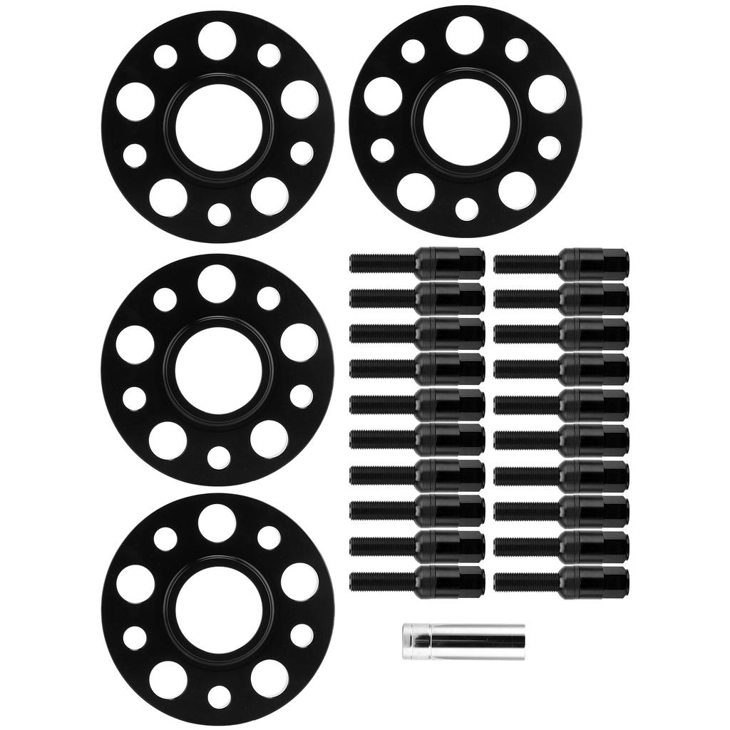 Car Hub Centric Wheel Spacers Kit 20mm Replacement for W202 C Class C220 C230 C280 C43 1994‑2000Black