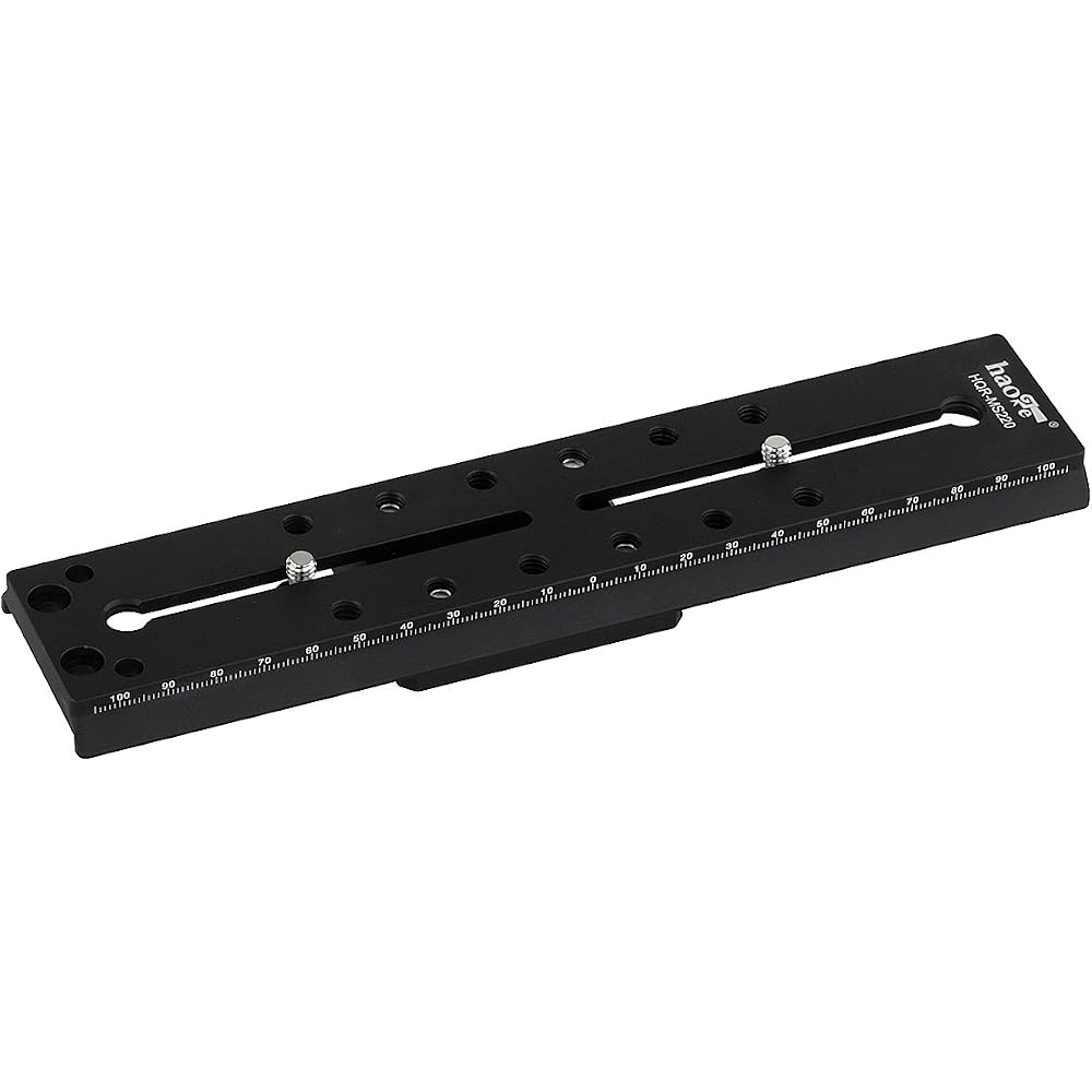 Haoge 220mm Camera Long Slide Quick Release Plate for Sachtler Tripods with Fluid Head (FSB4, FSB6, FSB6T, FSB8, FSB8T, FSB10, FSB10T, DV10 3+3, 5+5 V