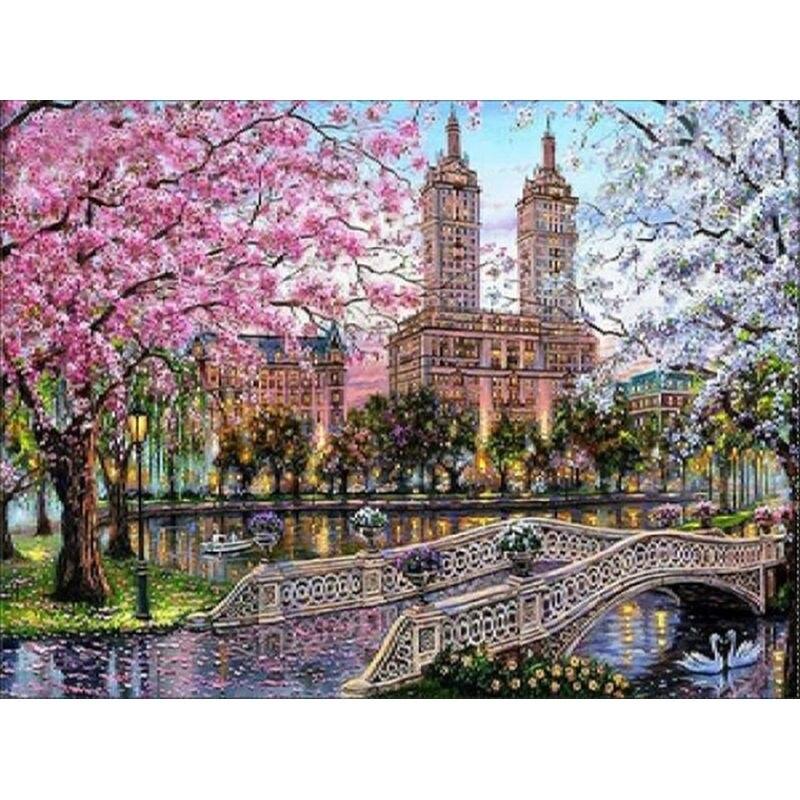 Obraz Diamentowy Malowany Cyrkoniami Pełny Okrągły Mozaika Diamentowy Haft 5d DIY Dekoracja Domu