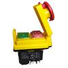DKLD DZ-6 Waterproof Electromagnetic Pushbutton Switches Bipolar Normally Open Emergency Stop Industrial Switch for Bench Drills