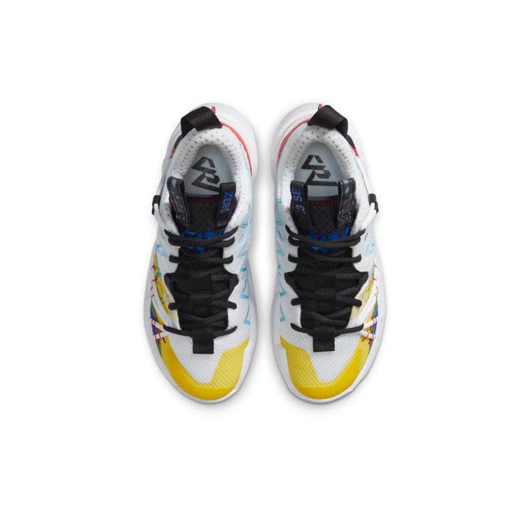 Jordan Why Not Zer0.3 Slip Resistant Cushioning Abrasion Resistant Low top Basketball Shoes White Yellow Red Unisex CN8107-100
