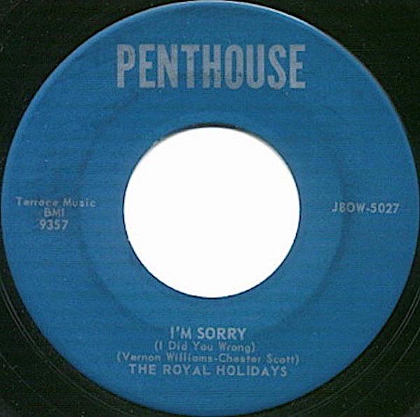 

7inch Record ROYAL HOLIDAYS - Margaret 9357 Penthouse 1958 US Rock Used