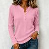 Women's Knit Long Sleeve Shirt Casual Color Tunic Top