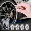 ZQE1  4pcs Car Wheel Tire Valve Stems Caps Aluminum Tyre Rim Stem Covers Airdust Waterproof for Mercedes Benz C180 C200 C260