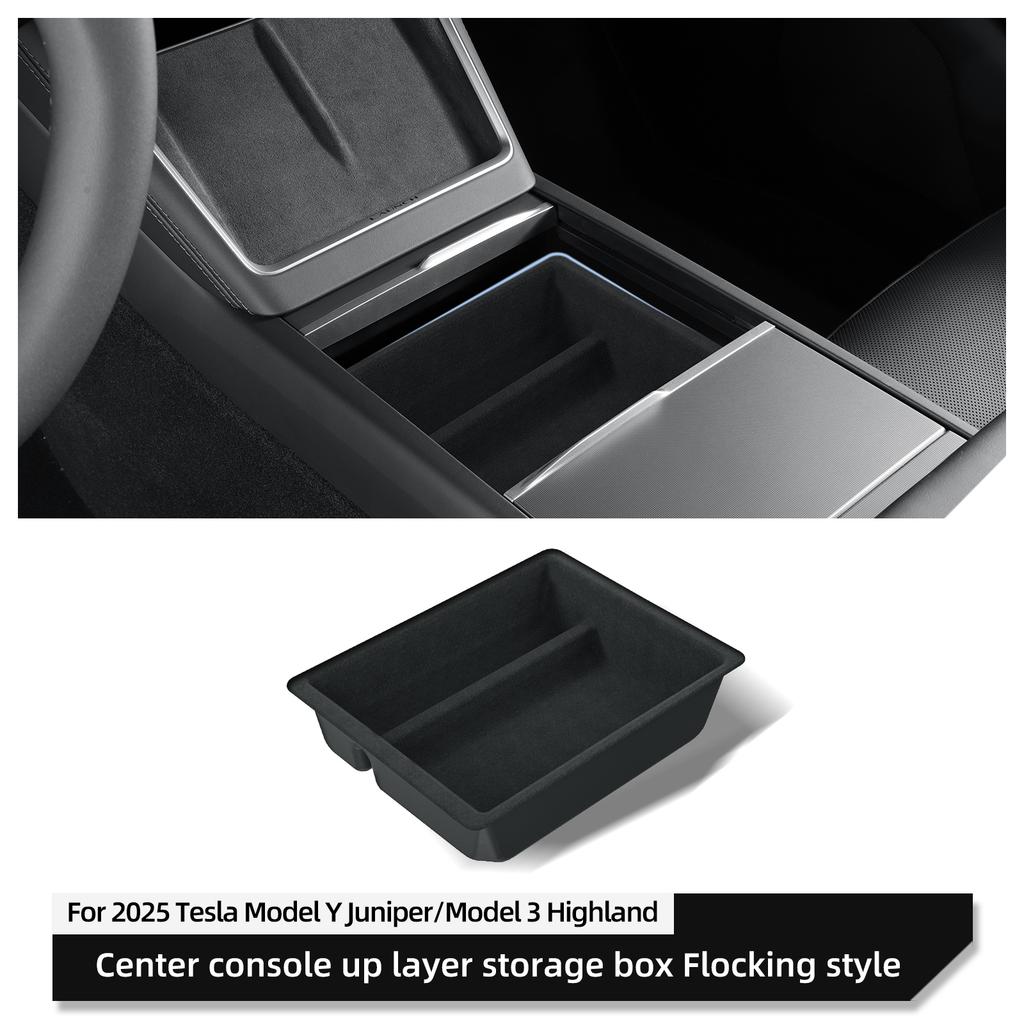 For Tesla Model Y Launch 2025 Juniper/Model 3 Highland Car Center Console Storage Box Tray Accessories Tidying